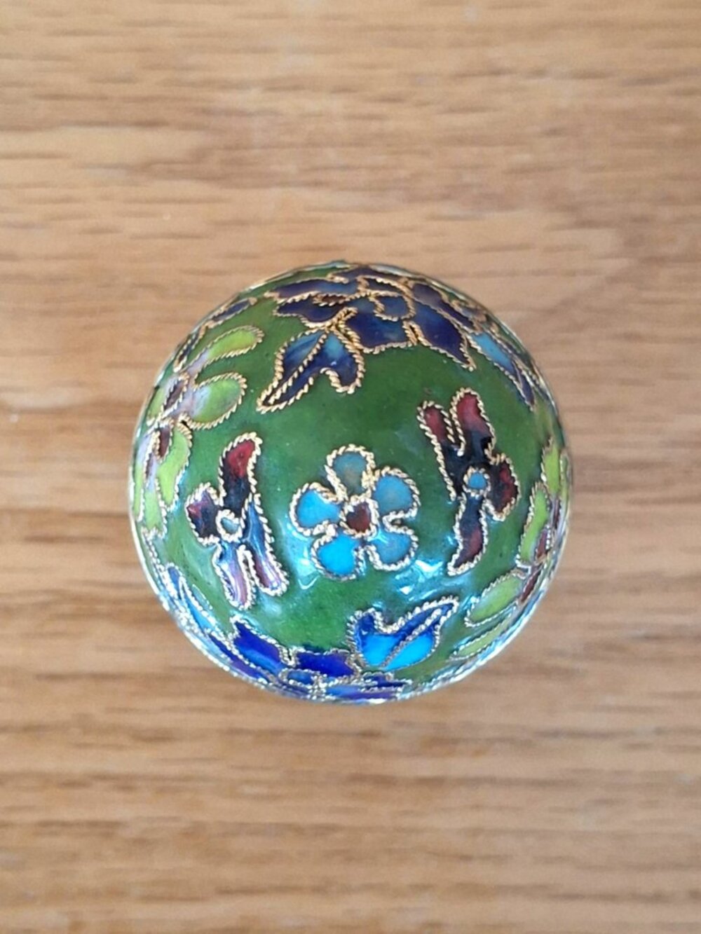 Vintage Cloisonne Egg Trinket Box - Picture 5 of 5